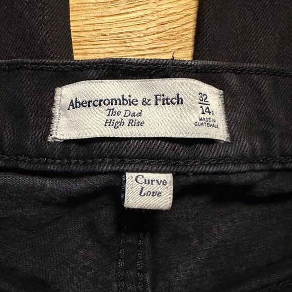 Abercrombie & fitch the dad high rise 32/14r black - Picture 6 of 8